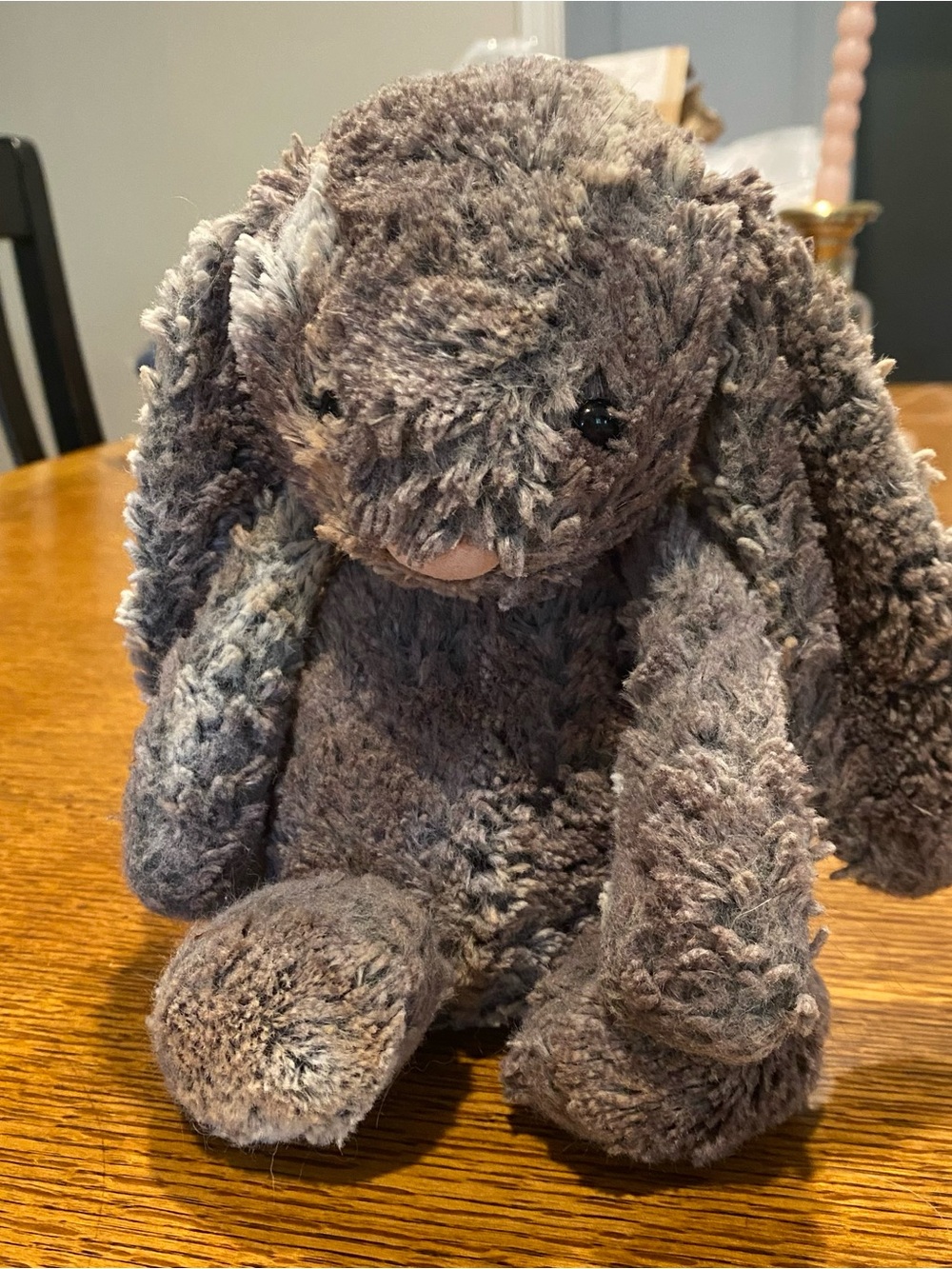 Jellycat Woodland Bashful Bunny Plush Stuffed Animal 12" Grey Brown Rabbit Toy